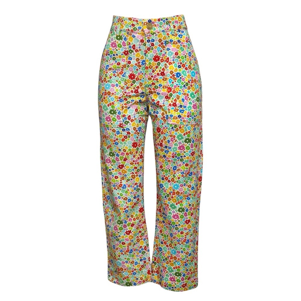 BIG BUD PRESS Work Pants, Blossom Floral Print, XS - Picture 5 of 16